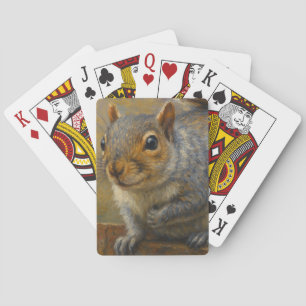 Woodland Whimsy - Realistisches Eichhörnchenportra Spielkarten
