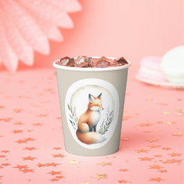 Woodland Whisper- Fox Illustration Pappbecher