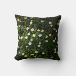 Woodland White Wildflower Anemone Forest Floor Kissen