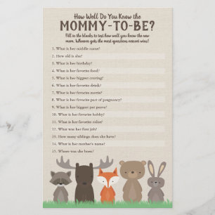Woodland wie gut wissen Sie, die Mama, Quiz zu sei Flyer