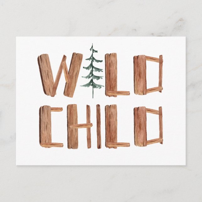 Woodland Wild Child Postkarte (Vorderseite)
