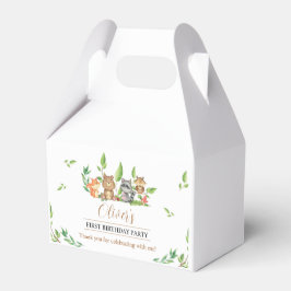Woodland Wild One Birthday Party Fevor Box Geschenkschachtel