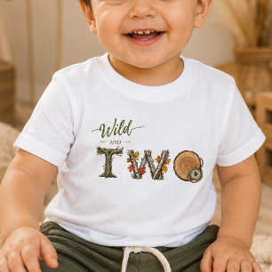 Woodland Wild und Two Baby 2. Geburtstags-Shirt  T-shirt
