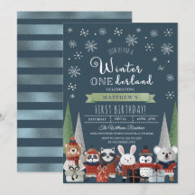 Woodland Winter Onederland Erster Geburtstag