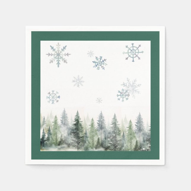 Woodland Winter ONEderland Paper Napkin Serviette (Vorderseite)