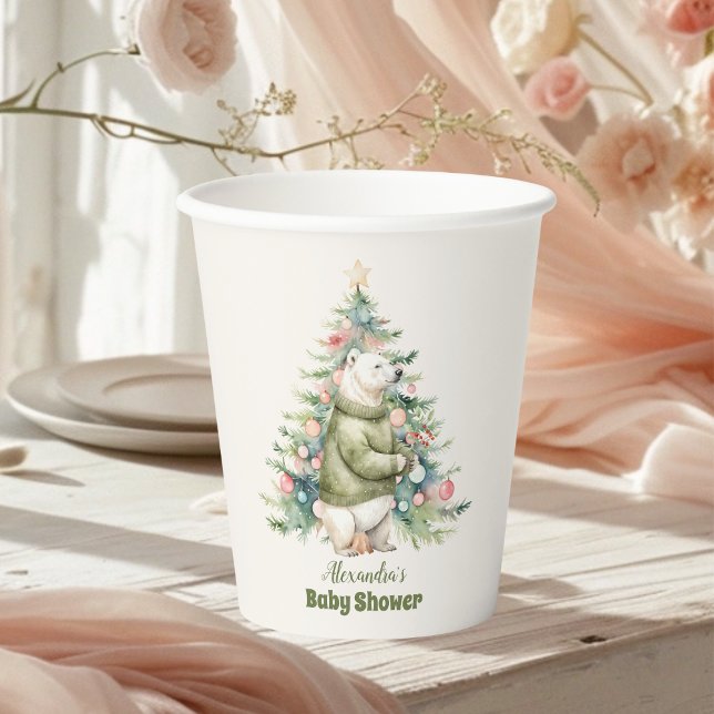 Woodland Winter Weihnachtsdusche Pappbecher (Von Creator hochgeladen)