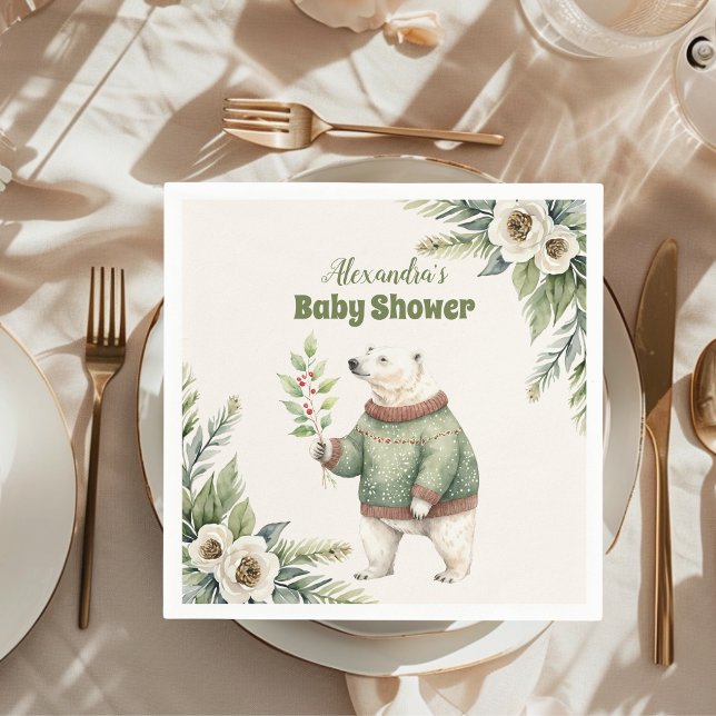 Woodland Winter Weihnachtsdusche Serviette (Von Creator hochgeladen)