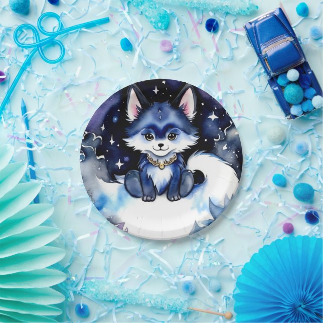 Woodland Wolf Birthday Pappteller (Party)