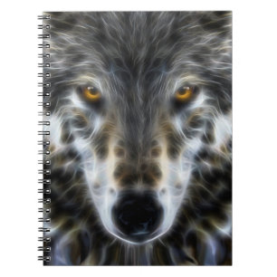 Woodland Wolf Inspirationsporträt Notizblock