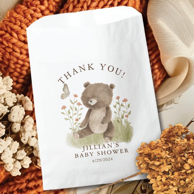 Woodland Wonder Bear Classic Round Sticker Geschenktütchen (Von Creator hochgeladen)