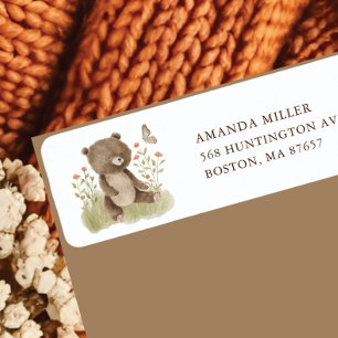Woodland Wonder Bear Étiquette de adresse