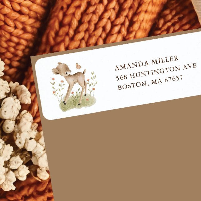 Woodland Wonder Deer Étiquette de adresse (Créateur téléchargé)