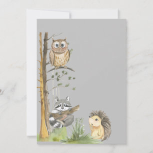 Woodlandtiere Babydusche Einladung