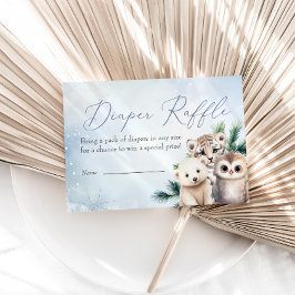 Woodlandtiere Oh Baby Winter Diaper Raffle Begleitkarte