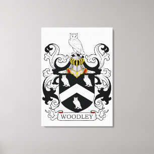 Woodley Familienwappen Leinwanddruck