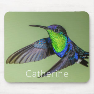 Woodnymph Hummingbird unter Personalisiertem Flugn Mousepad