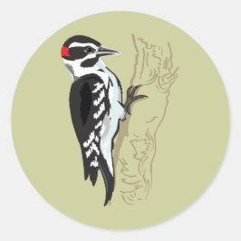 Woodpecker-Abbildung Runder Aufkleber