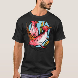 Woodpecker Bird Nature Rote Flecker Wo T-Shirt