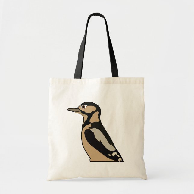 Woodpecker Niedlich Illustration Tragetasche (Vorne)