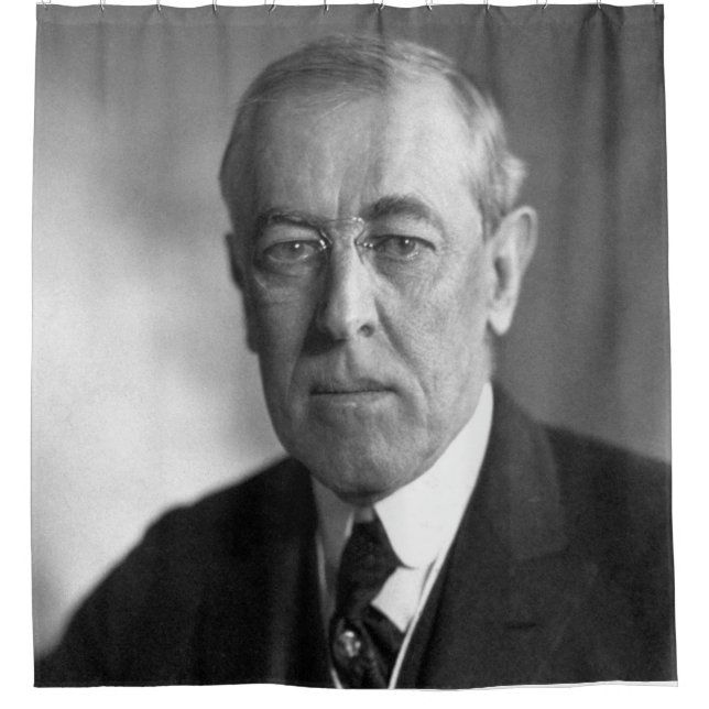 Woodrow Wilson Portrait Duschvorhang (Vorderseite)