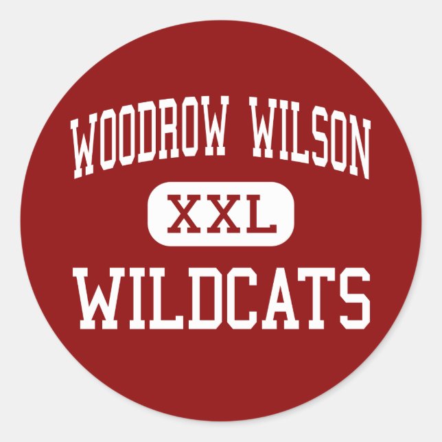 Woodrow Wilson - Wildkatzen - hoch - Dallas Texas Runder Aufkleber (Vorderseite)