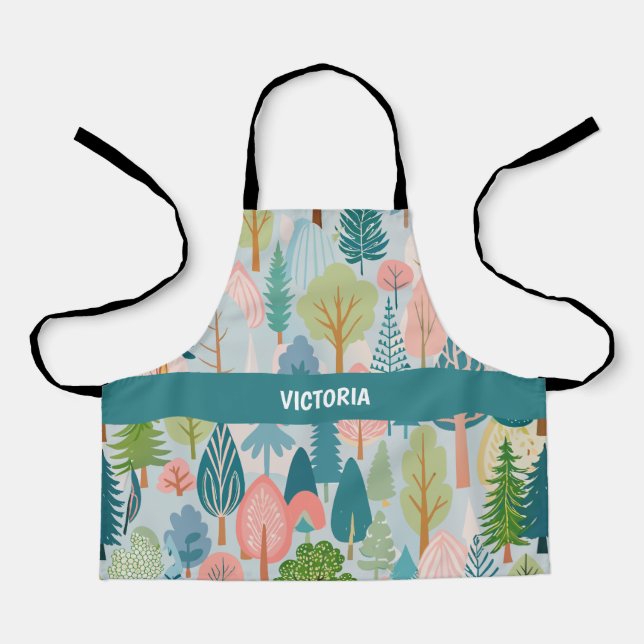 Woods Rhapsody Pastel Custom Muster Schürze (Vorderseite)