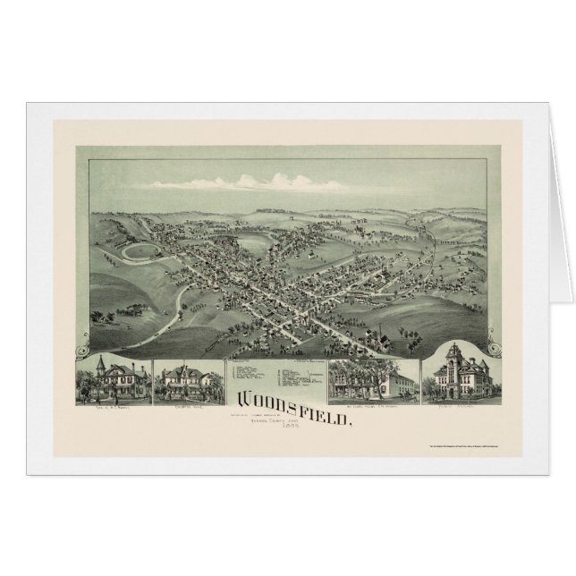 Woodsfield, panoramische Karte OH- - 1899 (Vorderseite (Horizontal))