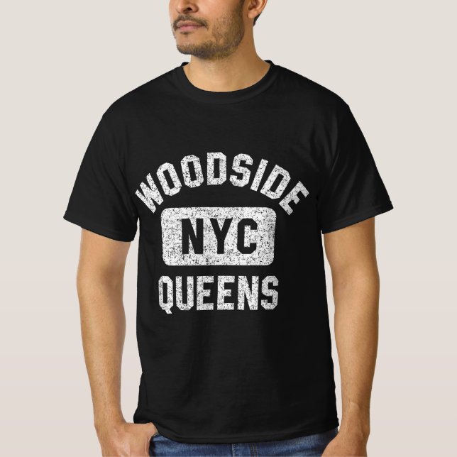 Woodside Queens NYC Gym Stil gestört White Pri T-Shirt (Vorderseite)