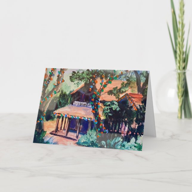 Woodside Store Feiertage Grußkarte Dankeskarte (Vorderseite)