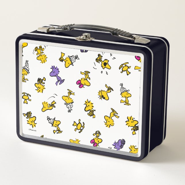 Woodstock Fun Pattern Metall Brotdose (Vorderseite)
