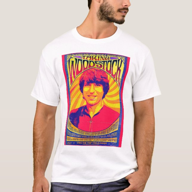Woodstock schwarzes T-Shirt nehmen (Vorderseite)
