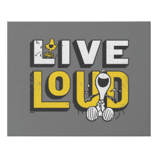 Woodstock & Snoopy - Live Loud Künstlicher Leinwanddruck