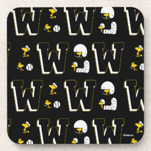 Woodstock Varsity Sports Letter Pattern Getränkeuntersetzer