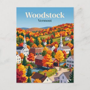 Woodstock, Vermont, USA Postkarte