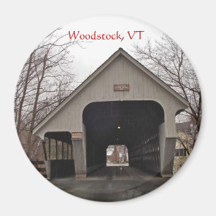 Woodstock, VT, Gedeckte Brücke Magnet