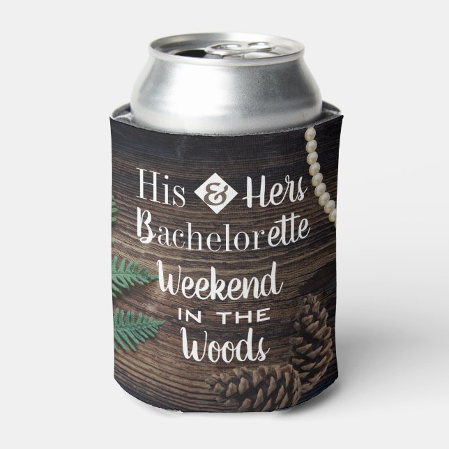 Woodsy Bachelor/Junggeselinnen-Abschied Personalis Dosenkühler (Kanne Vorderseite)