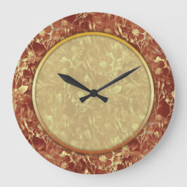 Woodsy Brown Abstrakt Cosmos Große Wanduhr