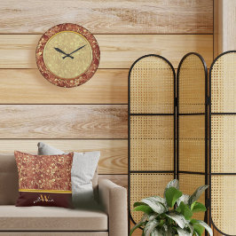 Woodsy Brown Abstrakt Cosmos Large Clock Große Wanduhr