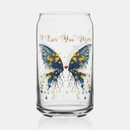 Woodsy Butterfly Can Glass Dosenglas