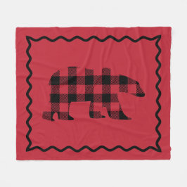 Woodsy Red und Black Kariert Fleece Blanket