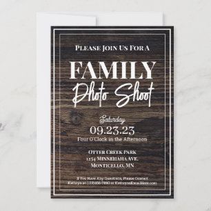 Woodsy & Rustic Family Foto Shoot Einladung
