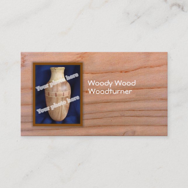 Woodturner kundenspezifische visitenkarte (Vorderseite)
