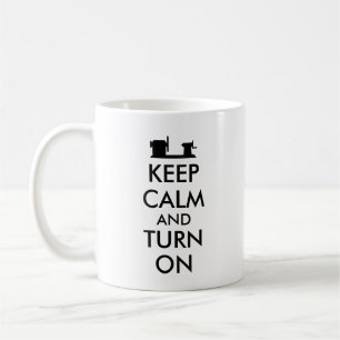 Woodturning Geschenk behalten Ruhe und schalten Kaffeetasse