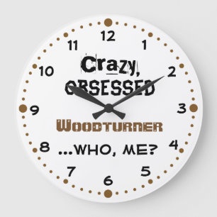 Woodturning Geschenk-Wohngestaltung-Uhr verrückte Große Wanduhr
