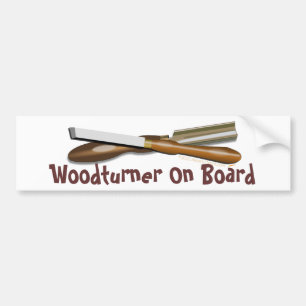 Woodturning Werkzeuge gekreuzter Autoaufkleber