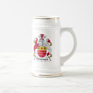 Woodward Familienwappen Bierglas