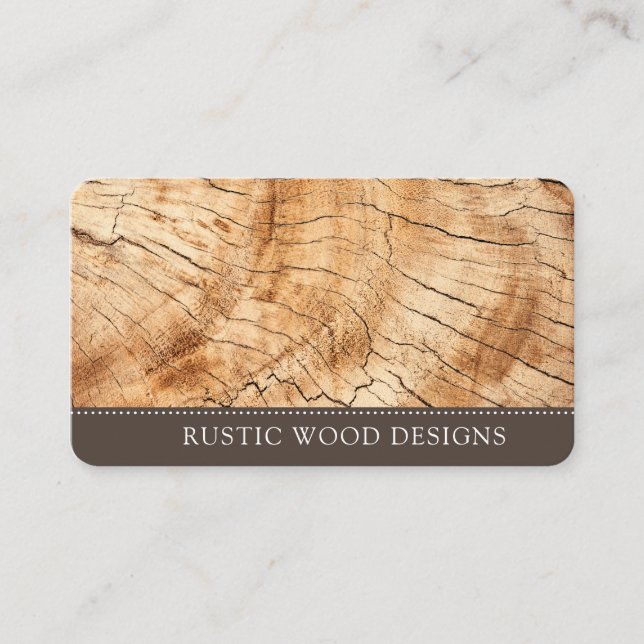 Woodworker Wood Business Card Visitenkarte (Vorderseite)