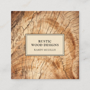 Woodworker Wood Grain Business Card Quadratische Visitenkarte