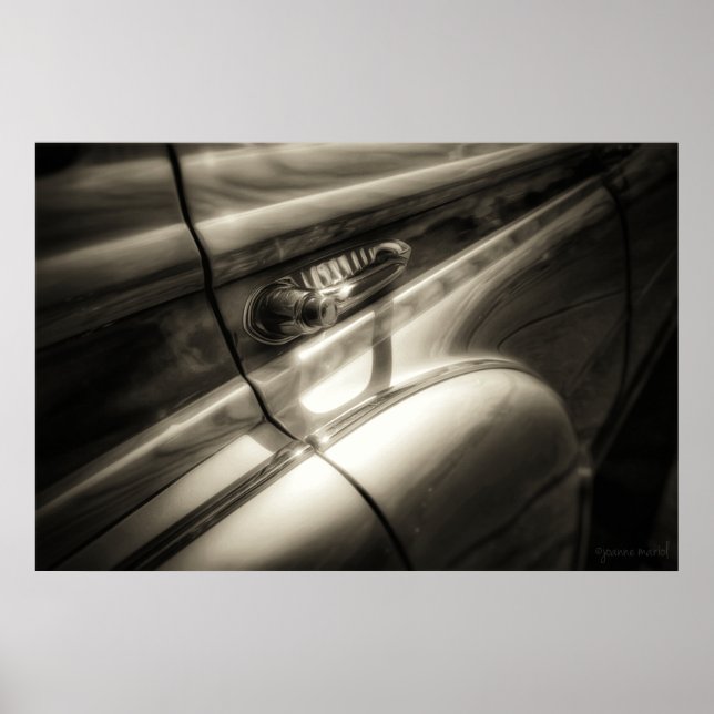 Woody Classic Car Poster Print (Vorne)