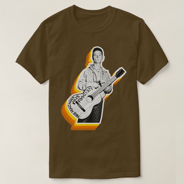 Woody Guthrie Retro Fade T-Shirt (Design vorne)